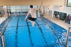 Panoramabad Pappelsee - Neueröffnung des Freizeit- & Familienbades in Kamp-Lintfort - erstes Anschwimmen mit 199 Badegästen und Comedian Bademeister Schaluppke am Samstag, den 15. April 2012